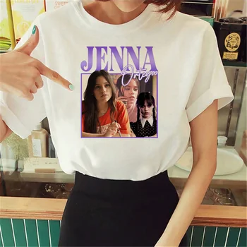 Джена Ортега тениска жени улично облекло тениска момиче графични дрехи