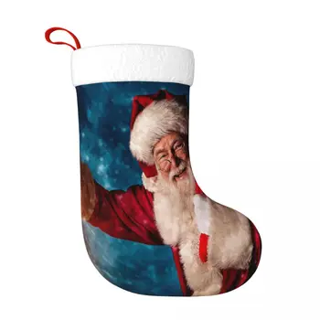 Дядо Коледа 8 Коледни чорапи Принт парти Честита Нова Година Декоративни чорапи