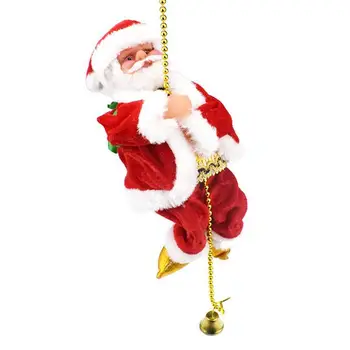 Електрическо въже за катерене Дядо Коледа Дядо Коледа въже за катерене 9inch музикални изкачвания нагоре и надолу Дядо Коледа играчки Коледа Дядо Коледа кукли
