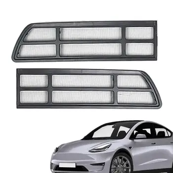 За Tesla За модел 3/Y 2Pcs EV капак за въздушен изход за кола 2021- 2023 Прахоустойчива вентилационна решетка Автоматично вградена под решетката на капака на седалката