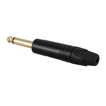 Златно покритие 40Pcs Plug Mono Professional 2 полюс 6.35 мм 6.5Mm стерео жак Plug Neutrik 6.35Mm жак черен