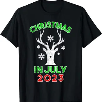 Коледа през юли 2023 г. Елени Весел Дядо Коледа лято сняг тениска SweaT 16502