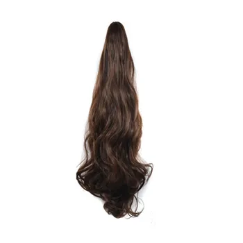 конска опашка перука клип дълга къдрава коса голям вълнообразен женски високо конска опашка плитка