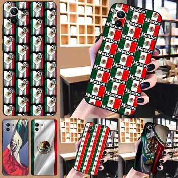 Мексико национален флаг телефон случай Funda за Redmi Забележка 11 11E 10 9 8 7 Pro 10T 8A 9S 8T 7A 9A Plus Macia удароустойчив заден капак