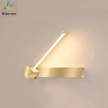 Модерна въртяща се LED лампа за стена Спалня Проучване Нощни стенни светлини Декорация на хола Антикорозионни антикорозионни лампи от антикорозионна сплав