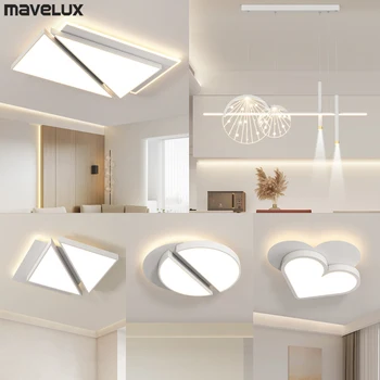 Модерни таванни светлини за хол LED проста лампа спалня светлина бяло кухненско приспособление цялата къща пакет ново осветление