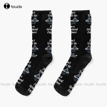 Не ми вярвай Аз съм строителен инженер Чорапи Туристически чорапи Жени 360° Дигитален печат Удобен Най-добрите момичета Спорт Забавен подарък