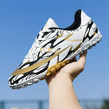 Нови мъжки футболни обувки Счупени нокти Студентски тренировъчни обувки Изкуствена трева спортни обувки Външни футболни обувки за момчета