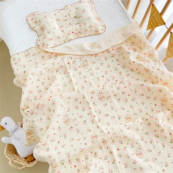 Обновено муселиново одеяло, получаващо одеяло, пелено за момчета и момичета, бебешко есенциално опаковане за рожден ден, издръжливо P31B