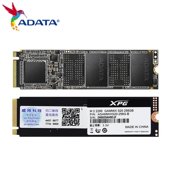 Оригинален ADATA SSD 1TB XPG NVME1.3 GAMMIX S20 PCIe Gen3x4 M2 2280 TLC 512GB вътрешен твърдотелен диск 256GB за лаптоп настолен