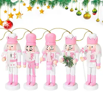 Орнаменти за дървета Розови лешникотрошачки Комплект завеси за дървета Лешникотрошачка Декоративни висулки Коледни лешникотрошачки Увиснали елхи Коледа