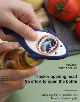 Отваряне на капачката на бутилката Shark Beer Bottle Opener 1pc Отварачка за бира Сладък анимационен животински магнит 3d Shark Wine Bottle Opener на едро