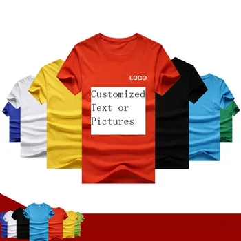 Персонализирани мъжки тениски Летни къс ръкав Твърди тениски за възрастни Ризи Печат на лого Дамски върхове Персонализирана тениска от Джърси Мека