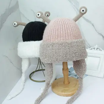 Пипала шапки трикотажни зимна шапка плета Beanie трикотажни ветроупорни меки и топли прибиращи се плетени Beanie говорят дизайн с