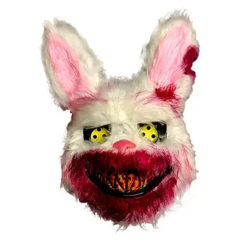 Плюшено зайче Косплей маски Хелоуин парти Страшно покривало на главата Кървава симулация Заек шапки изпълнение реквизит маскаради подаръци