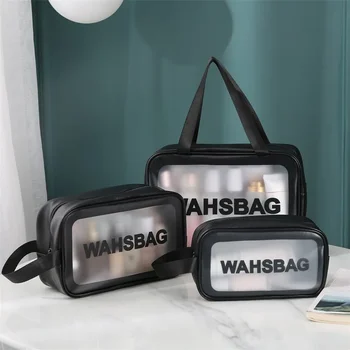 Прозрачни PVC чанти за съхранение Организатор на пътувания Ясна чанта за грим Козметична чанта за красота Калъф за красота Тоалетна чанта Чанти за измиване