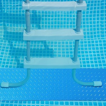 Противоплъзгаща плувна подложка за плувен басейн PVC удебелени защитни басейни Стъпаловидна подложка Сгъваема без избледняване Неплъзгаща се стъпка Мат Плувен басейн