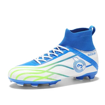 Професионални футболни обувки Мъжки TF / FG футболни обувки Висок глезен против хлъзгане Тийнейджъри Спорт Футбол Маратонки Tenis Masculino Male