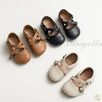 Реколта бебешки обувки Новородено бебе Първи проходилки 2021 Принцеса бебе малко дете обувки Меки нехлъзгащи се детски обувки Модни обувки