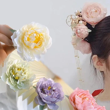 Реколта класически перлен плат китайски стил дамски пръчици за коса вилица за коса аксесоари комплект цвете фиби