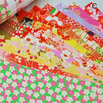 Ръчно изработени материали Златни линии Хартиен кран Подаръчни опаковъчни материали Оригами хартия Flower Square Scrapbook Хартии