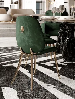 Свободно време стол луксозен чист меден трапезен стол дизайнер атмосфера без ръце хол приемен стол висок клас грим стол