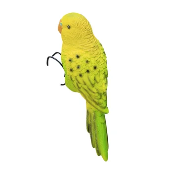 Симулирана смола папагал орнамент изкуствен градински птица статуя реалистичен папагал украшение