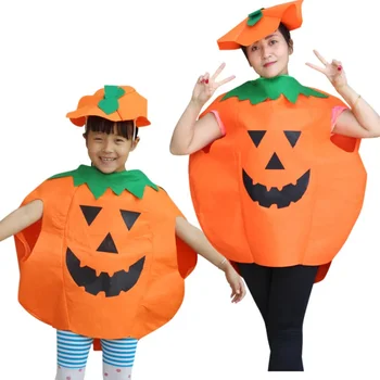 Тиква костюм Хелоуин детски костюм възрастен детска градина изпълнение тиква обличане детски тиквени дрехи